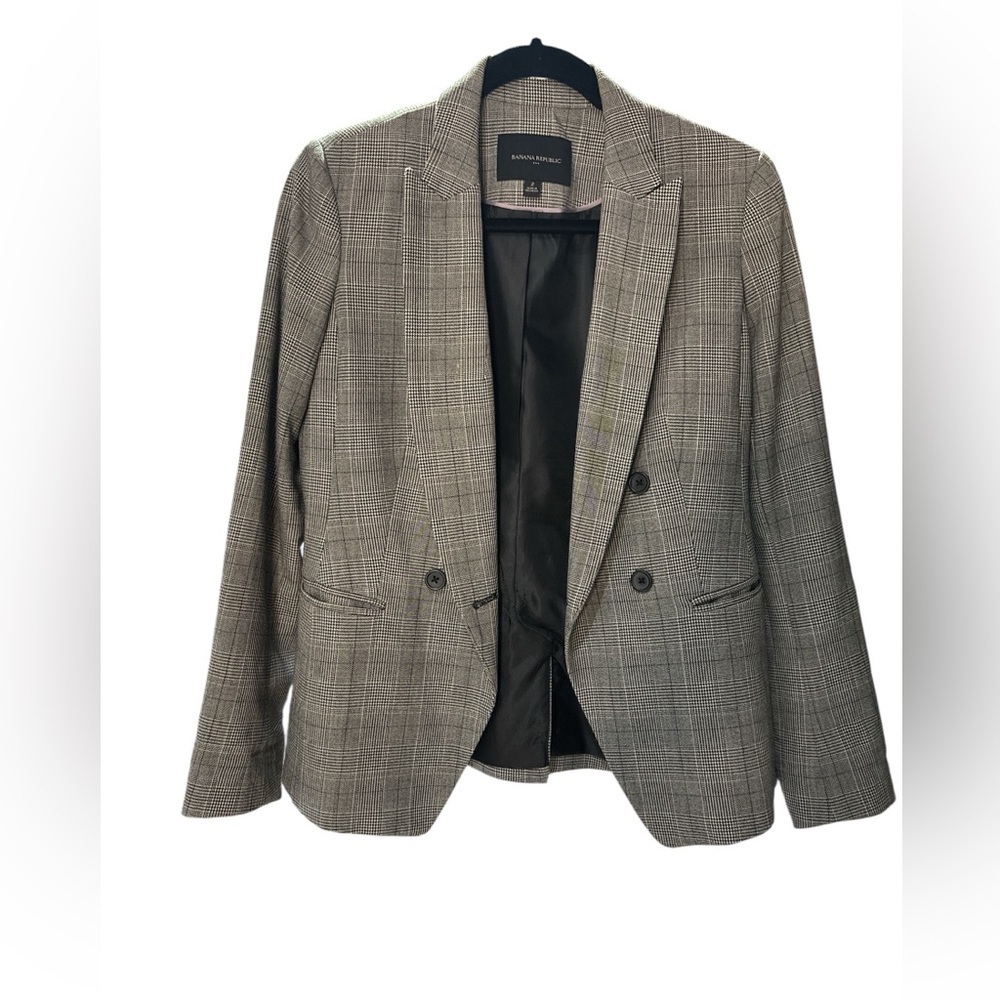 Banana Republic Gray Sport Coat with Notched Lapels